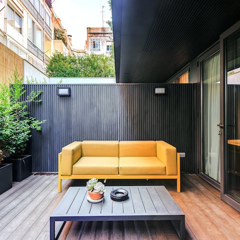 A big and stylish terrace