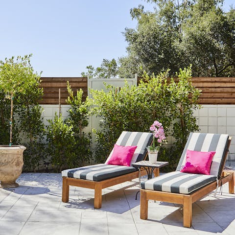 Soak up the California sunshine from the day beds