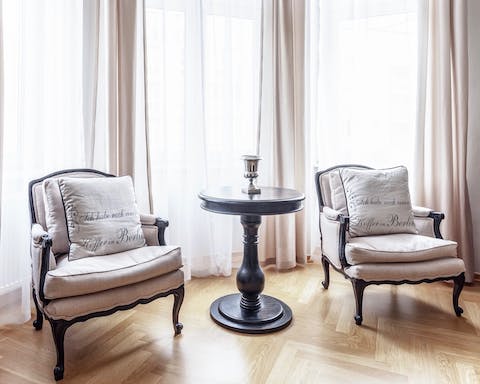 The lavish interiors