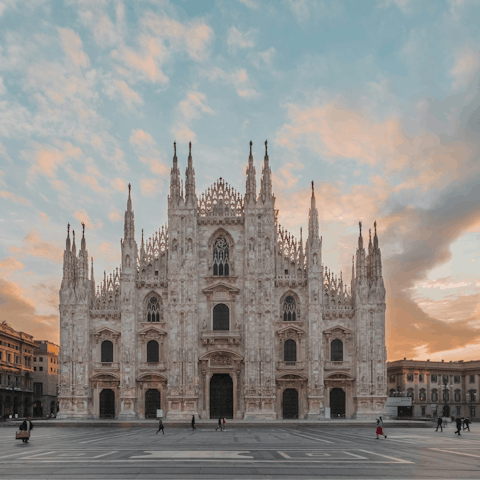 Marvel at the Duomo, Milan's architectural centrepiece, just minutes away