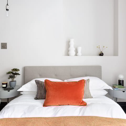 Drift off shrouded in luxurious natural fabrics