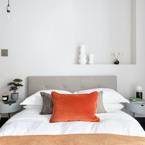 Drift off shrouded in luxurious natural fabrics
