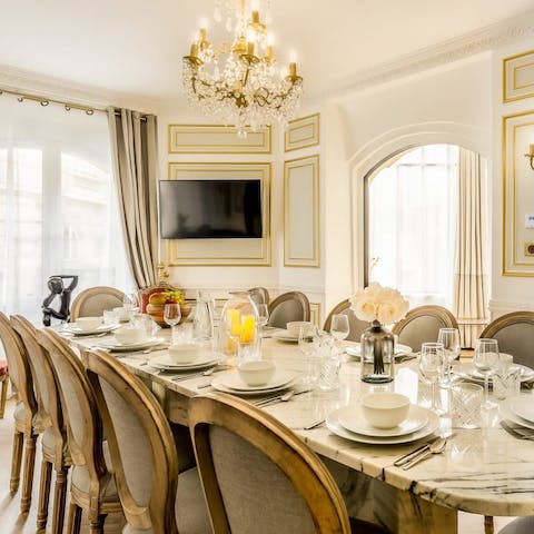 Cook up a French banquet fit for King Louis VIII himself and serve it at the grand dining area