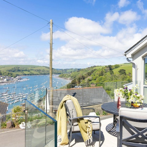 Spend sunset evenings on the terrace with uninterrupted river and countryside views