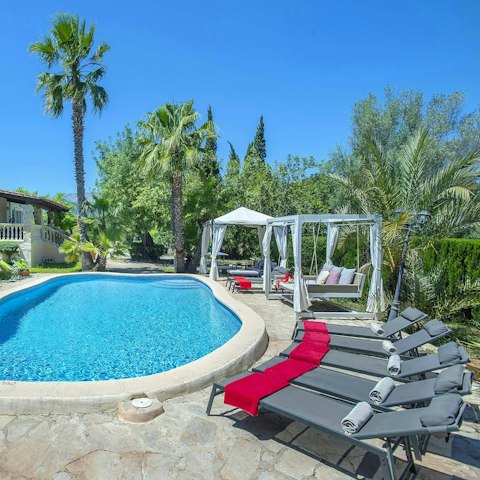 Relax by the private pool before taking a dip