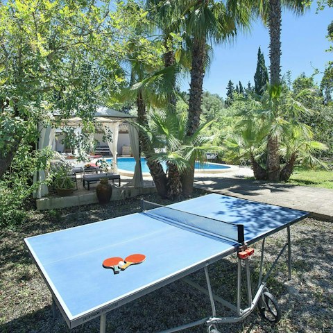 Play an alfresco game of table tennis