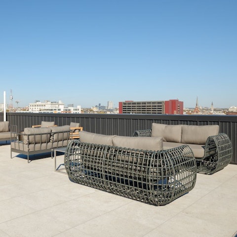 Soak up the views from the roof terrace