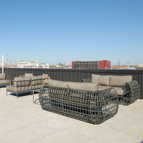 Soak up the views from the roof terrace
