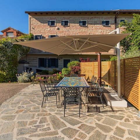 Gather on the terrace for an alfresco family feast