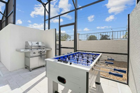 Fire up the barbecue or challenge the group to foosball outside
