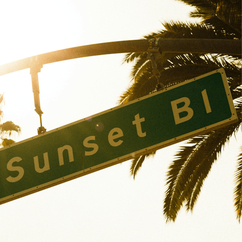 Cruise down Sunset Blvd, moments away