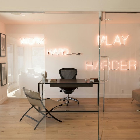 Work hard in the glass-walled study