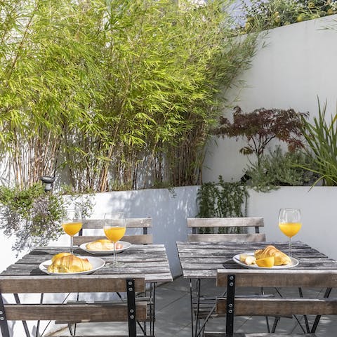 An intimate private terrace