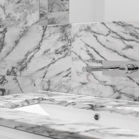 The striking use of marble