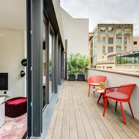 The big and bright balcony