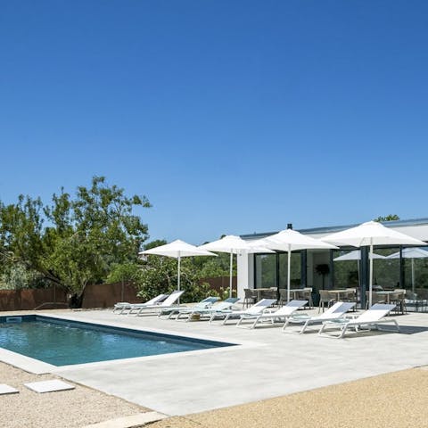 Find total relaxation while lounging by the pool