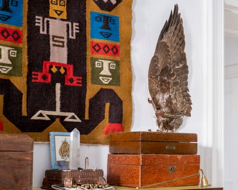 Admire this unique home's eclectic details