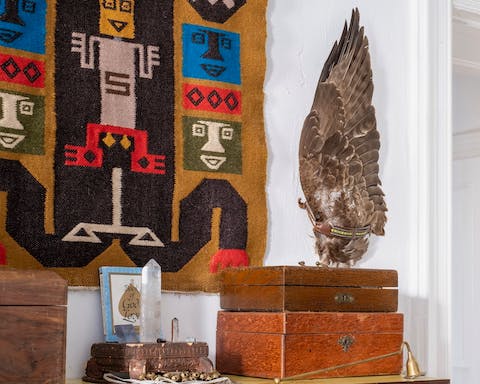 Admire this unique home's eclectic details