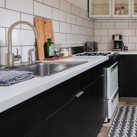 A well-equipped kitchen