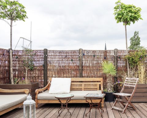 A shared rooftop terrace