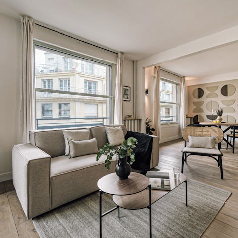 Sprawl out on the sofa and get cosy in the living