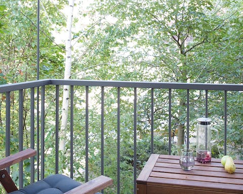 Leafy views from the balcony