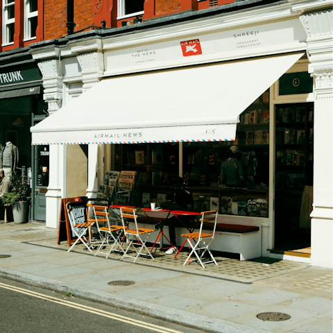 Pause in a local cafe while exploring Marylebone