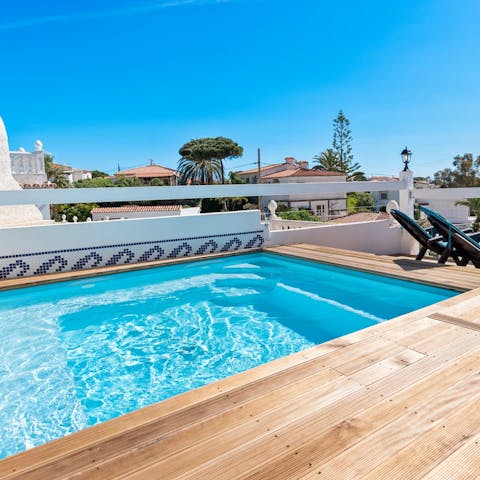 Cool of from the Spanish summer sun with a splash in the pool