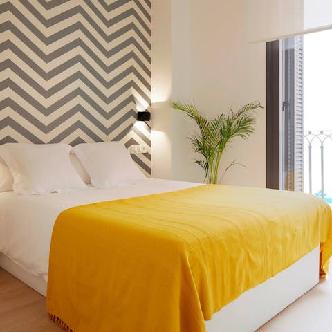Sleep soundly in the chic bedroom