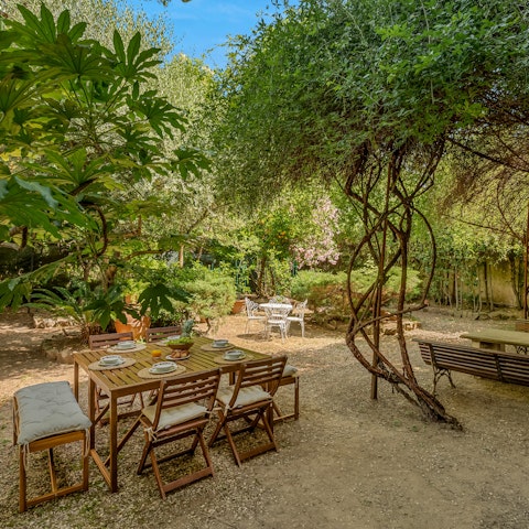 Savour the tranquility of the secluded garden