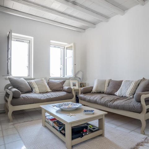 Make yourself right at home in the open-plan living area