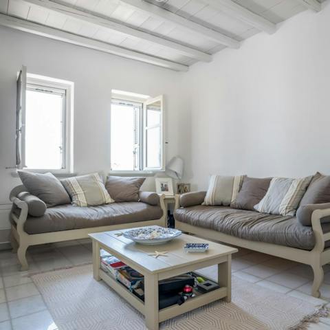 Make yourself right at home in the open-plan living area
