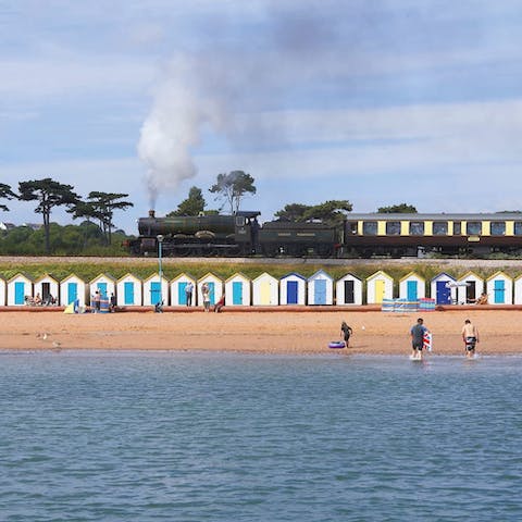 Grab a dose of seaside nostalgia down at Broadsand Beach (just six minutes away on foot)