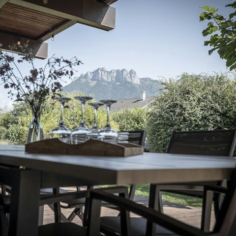 Admire incredible views while sipping drinks on the terrace