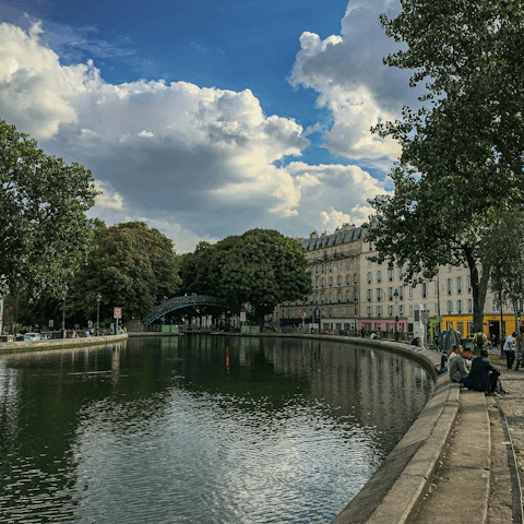 Wander the picturesque Canal Saint Martin