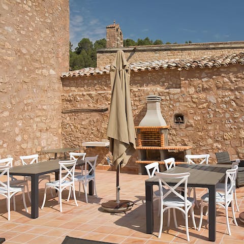 Grill up a feast at the shared barbecue on the large communal terrace