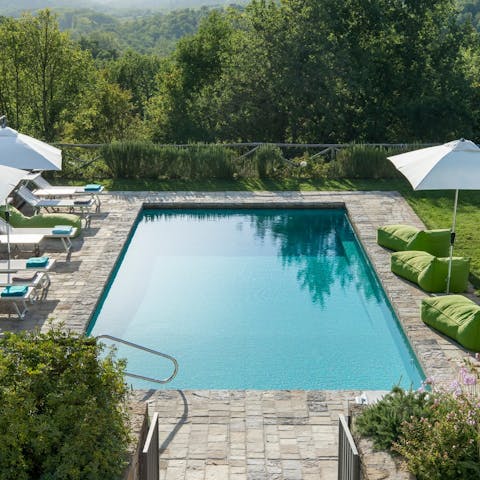 Spend the afternoon soaking up the sun in the private pool
