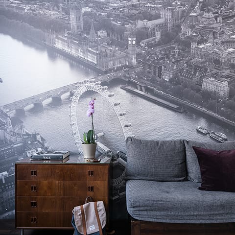 London Aerial View Feature Wall