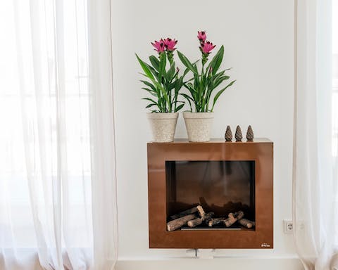 A fireplace to get cosy in front of