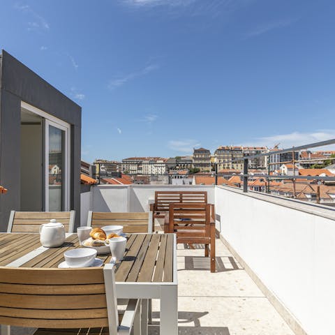 A beautiful rooftop terrace