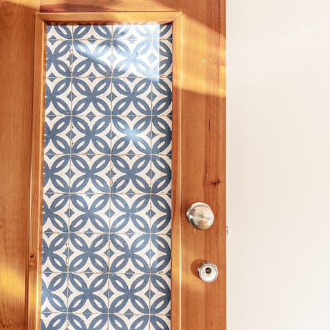 The azulejo-paved door
