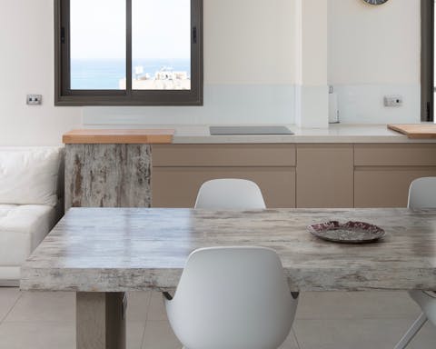 Sit down and plan the day around the shabby chic dining table