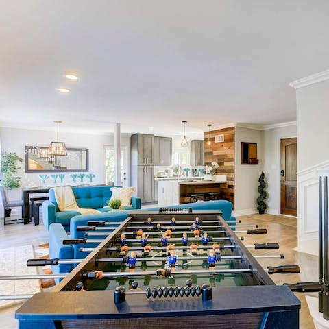 Entertain the kids with table football