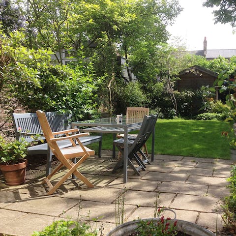 The peaceful garden space