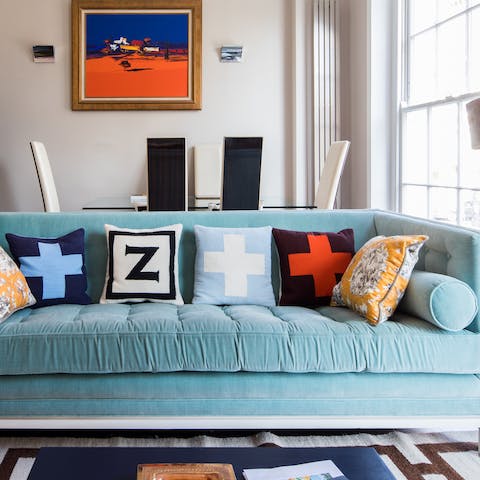 The colourful sofa
