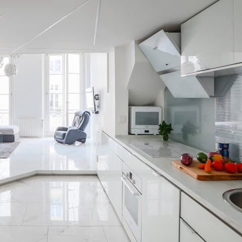 Clean and bright living area
