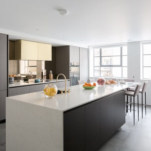 spacious kitchen area