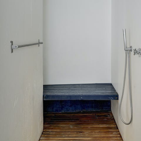 The shower fit for a spa