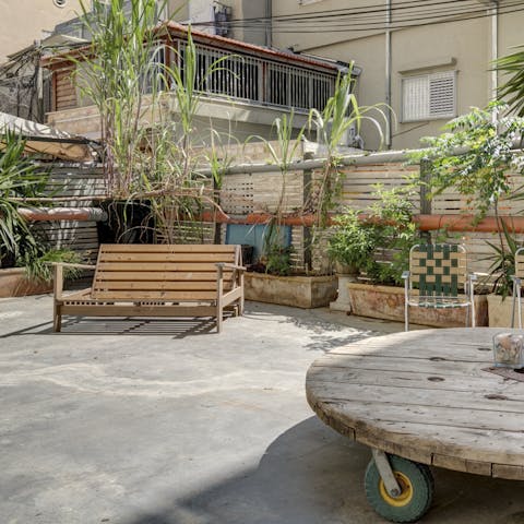 Plenty of sun on the patio