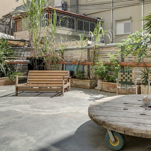 Plenty of sun on the patio